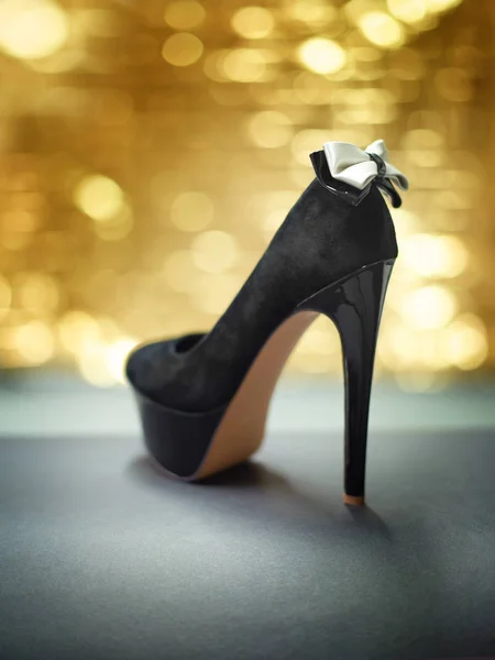 Focus Luxurious Black High Heels — 스톡 사진