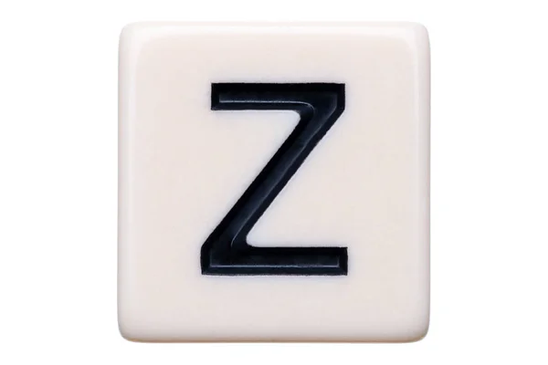 Macro Shot Game Tile Letter White Background — Stock Photo, Image