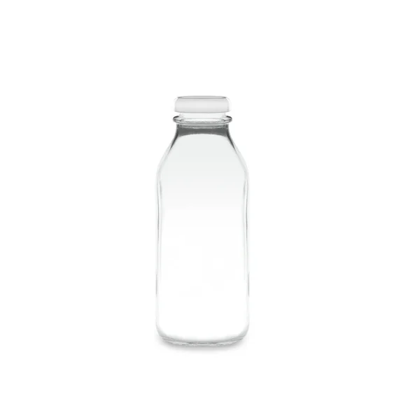 Empty Glass Bottle Isolated White Background — Stock Photo, Image