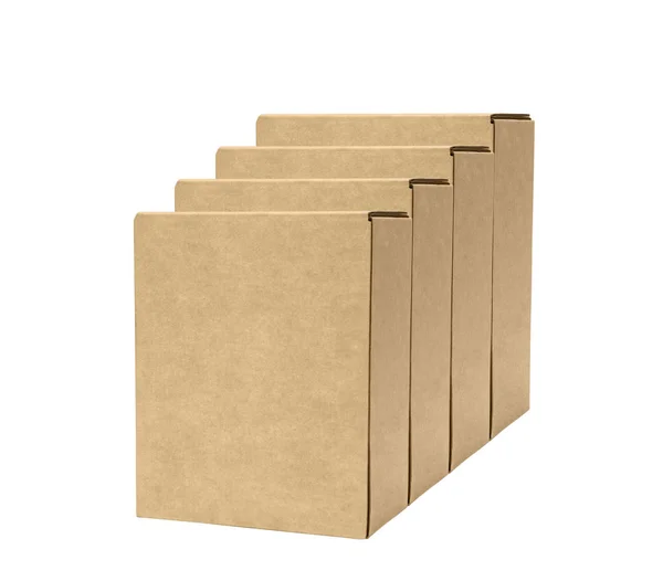 Empty Cardboard Boxes White — Stock Photo, Image