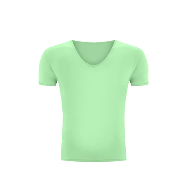 Camiseta Verde Aislada Blanco — Foto de Stock