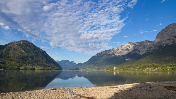 Grundlsee Visto Margem Oeste — Fotografia de Stock