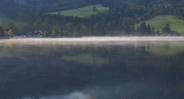 Ranní Mlha Nad Grundlsee — Stock fotografie