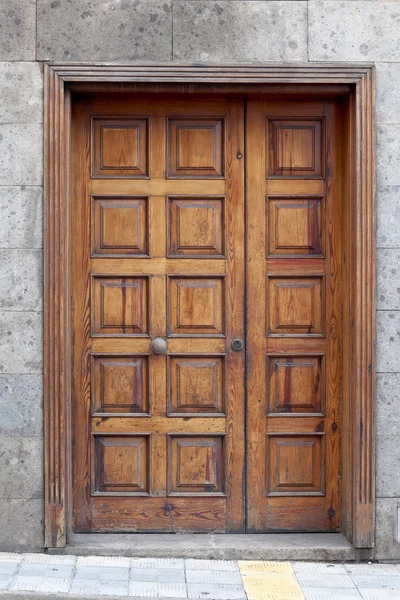 Old Historic Wooden Door Puerto Cruz Tenerife Canary Islands Spain — Stock Photo, Image