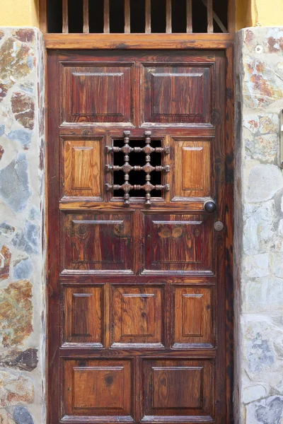 Staré Historické Dřevěné Dveře Puerto Cruz Tenerife Kanárské Ostrovy Španělsko — Stock fotografie