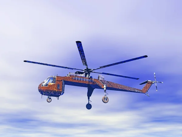 Подъемный Вертолет Небе — стоковое фото