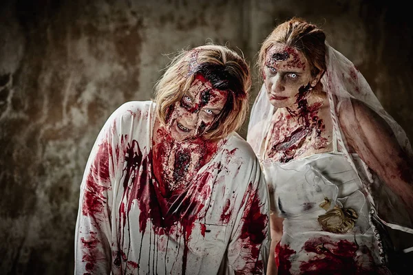 Zwei Zombies Vor Der Kamera — Stock Photo, Image