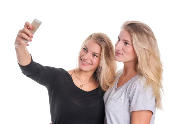 Chicas Rubias Haciendo Una Selfie —  Fotos de Stock