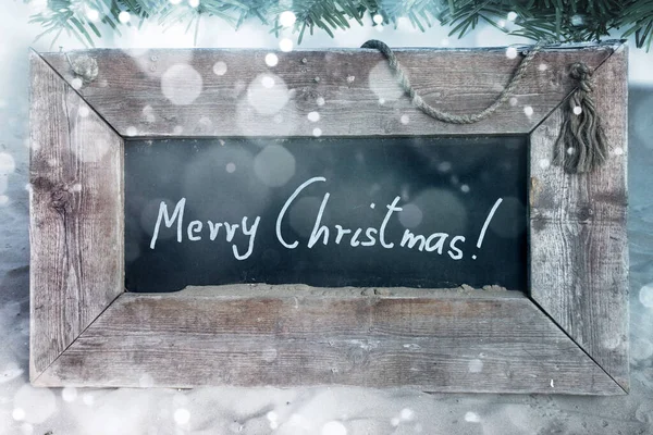 Christmas Greetings Old Slate Chalkboard Words — Foto de Stock
