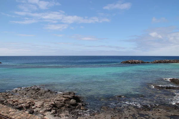 Eine Badebucht Lanzarote — Stockfoto