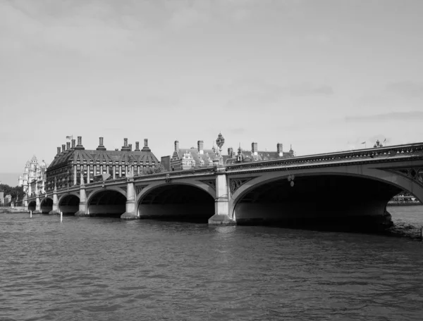 Houses Parliament Aka Westminster Palace Londynie Wielka Brytania Czerni Bieli — Zdjęcie stockowe