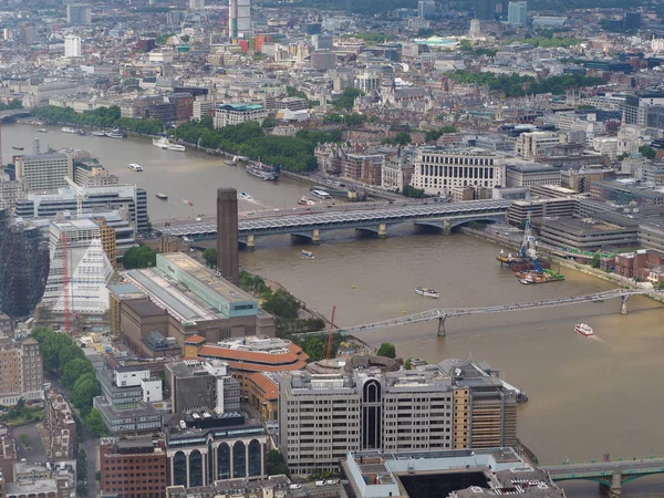 Flygfoto Över Floden Themsen London — Stockfoto