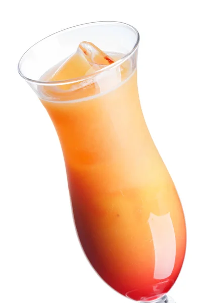 Schroevendraaier Alcoholische Cocktail Orkaan Glas Geïsoleerd Wit — Stockfoto
