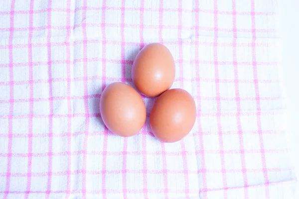 Ägg Checkduken — Stockfoto