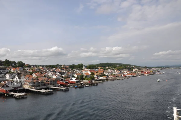 Langesund Nord Telemark Costa Villaggio Città — Foto Stock