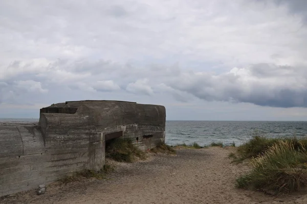 Tyska Bunkrar Skagen Betecknar Andra Världskriget — Stockfoto