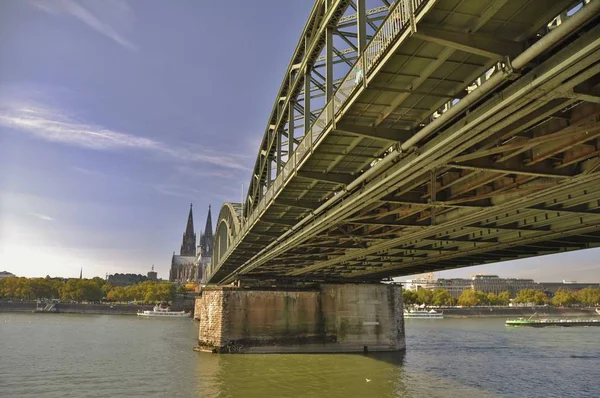 Pont Hohenzollern Cologne Sur Rhin — Photo