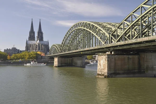 Pont Hohenzollern Cologne Sur Rhin — Photo