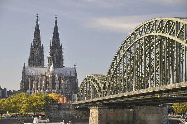 Pont Hohenzollern Cologne Sur Rhin — Photo