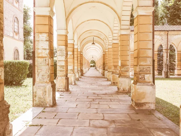 Vintage Looking Certosa Portico Collegno Italia — Foto Stock