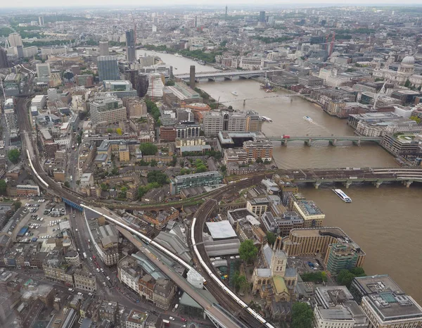 Flygfoto Över Floden Themsen London — Stockfoto