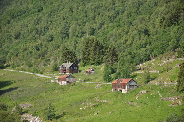 Gospodarstwo Róg Dalen Aurlandsfjellet Norwegia — Zdjęcie stockowe