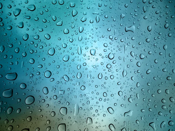 Regenwasser Auf Spiegelglashintergrund — Stockfoto