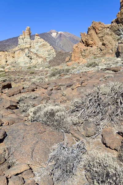 Rock Formations Parque Nacional Del Teide Back Pico Del Teide — Stock Photo, Image