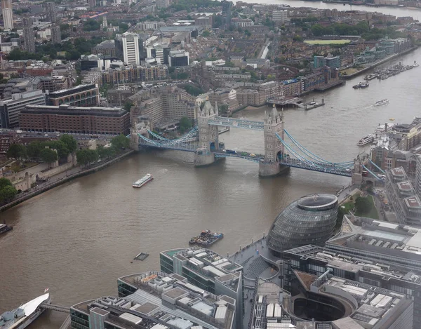 Flygfoto Över Floden Themsen London — Stockfoto