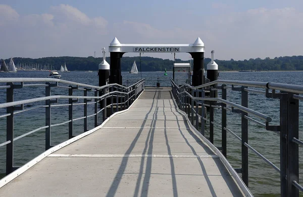 Schiffsanlegestelle Falckenstein Friedrichsort — Stockfoto