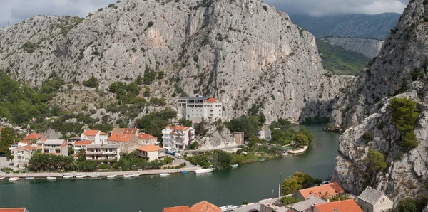 Panorama Omis Dalmatian Coast Croatia — Stock Photo, Image