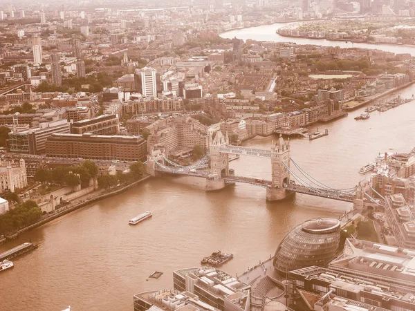 Vista Aérea Del Río Támesis Londres Reino Unido —  Fotos de Stock