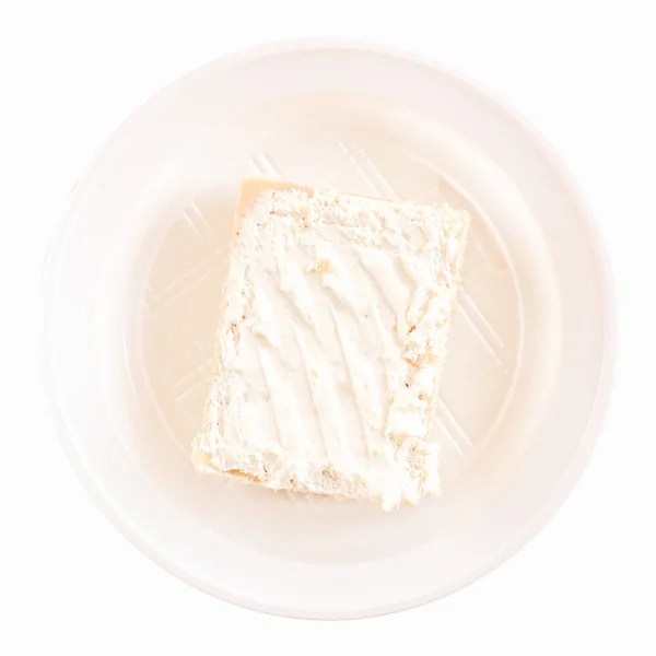 Vintage Patrząc Ciasto Naczyniu Izolowane Nad Białym — Zdjęcie stockowe