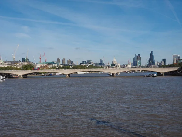 Waterloo Bridge Über Die Themse London Großbritannien Von Der Jubiläumsbrücke — Stockfoto