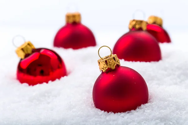 Red Christmas Decoration Christmas Balls — Stock Photo, Image