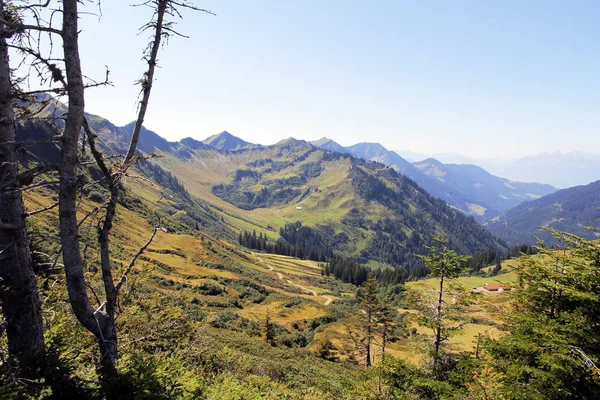 Verano Los Alpes Montañismo Furkajoch Vorarlberg Austria — Foto de Stock