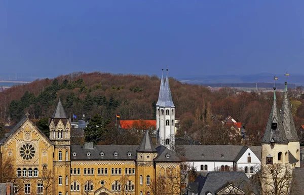 Goslar Norr Med Ratsgymnasium Jakobikirche Neuwerkskirche — Stockfoto