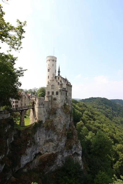 Malowniczy Widok Majestatycznej Średniowiecznej Architektury Zamku — Zdjęcie stockowe