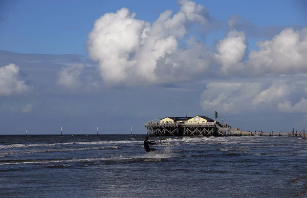 Pfahlbau Peter Ording — Stockfoto