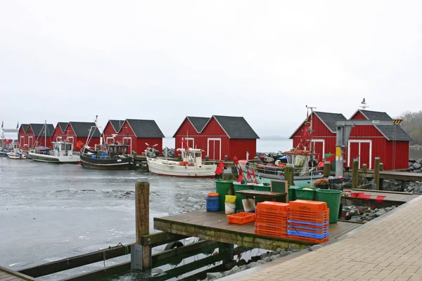 Boltenhagens Hamn Vintern Trålare — Stockfoto