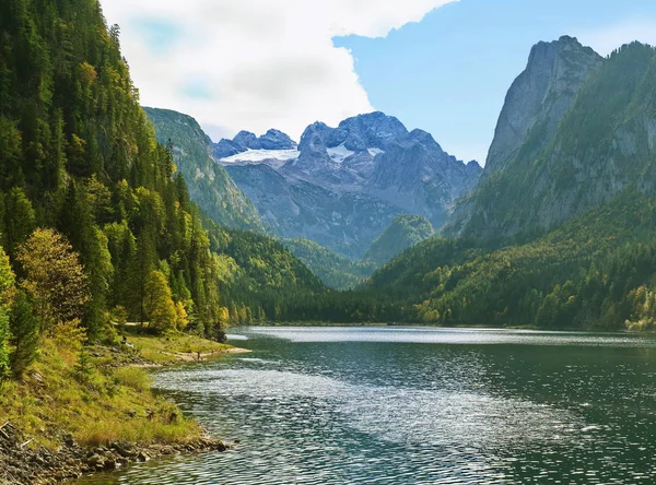 Salchicha Con Dachstein Salzkammergut Austria Superior —  Fotos de Stock