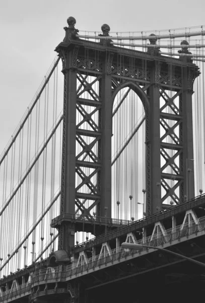 États Unis New York Manhattan Bridge Von Brooklyn Dumbo Aus — Photo