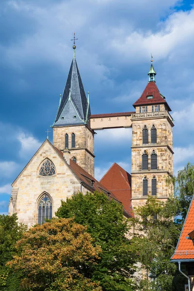 Szent Dionyk Városi Temploma Esslingen Neckar Óvárosában — Stock Fotó