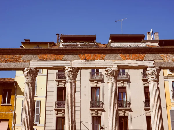 Vintage Looking Milan Italy March 2015 Colonne San Lorenzo Meaning — Stock Photo, Image