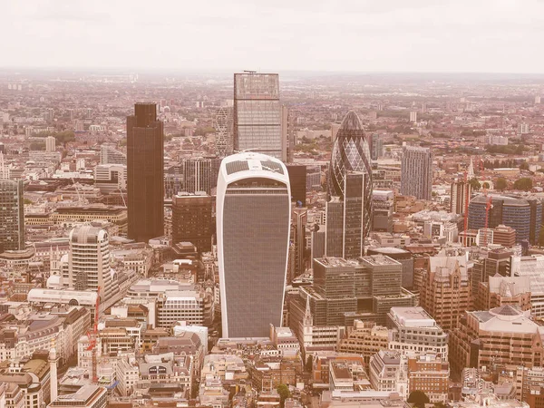 Vintage Looking Veduta Aerea Della Città Londra Regno Unito — Foto Stock