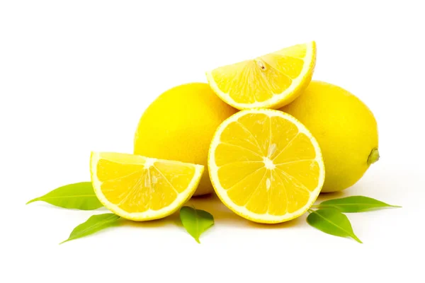 Свежие Лимоны Белом Фоне — стоковое фото