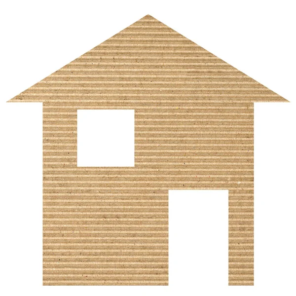 Papier Huis Model Illustratie Geïsoleerd Wit — Stockfoto