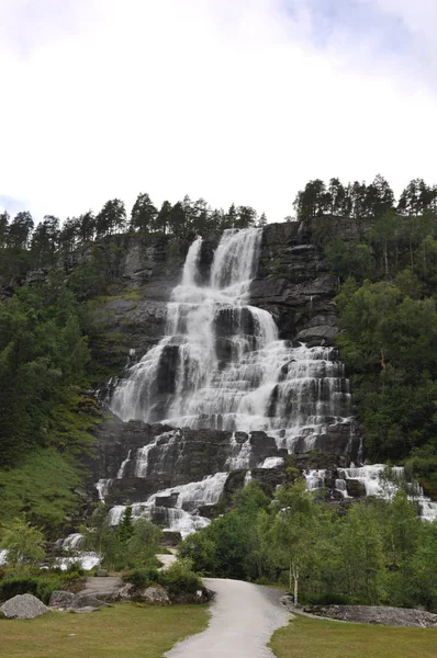 Vodopád Tvinnefossen Voss Hopland Norway — Stock fotografie