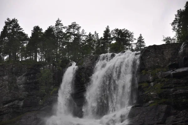 Cachoeira Tvinnefossen Voss Hopland Norway — Fotografia de Stock