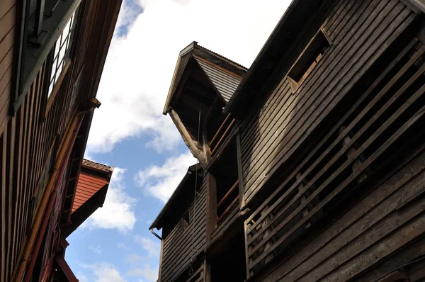 Bergen Bryggen Città Norway Tyskebryggen — Foto Stock